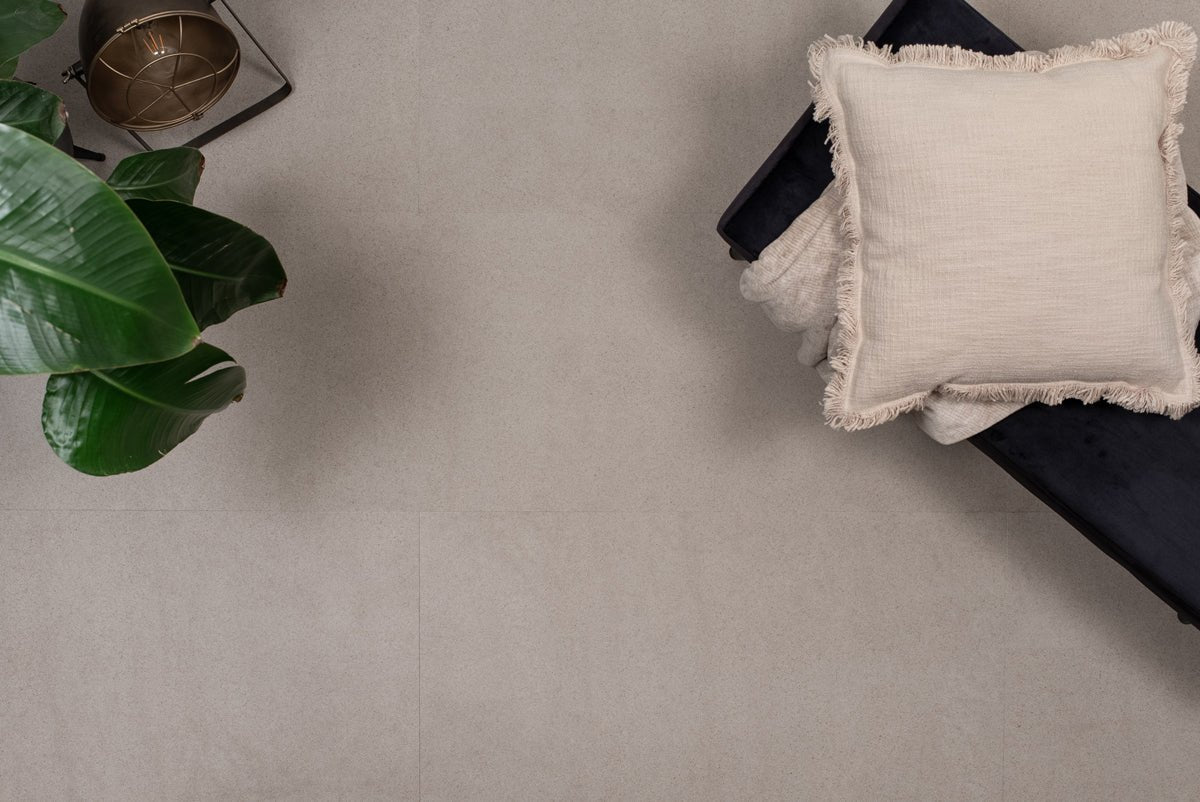 Floer Betonlook Greige Klebe - Vinyl Fliesen FLR - 3612 - Solzaleben.de