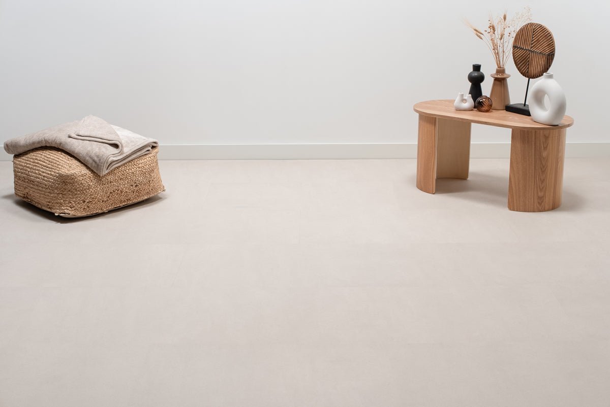 Floer Betonlook Sand Klebe - Vinyl Fliesen FLR - 3611 - Solzaleben.de