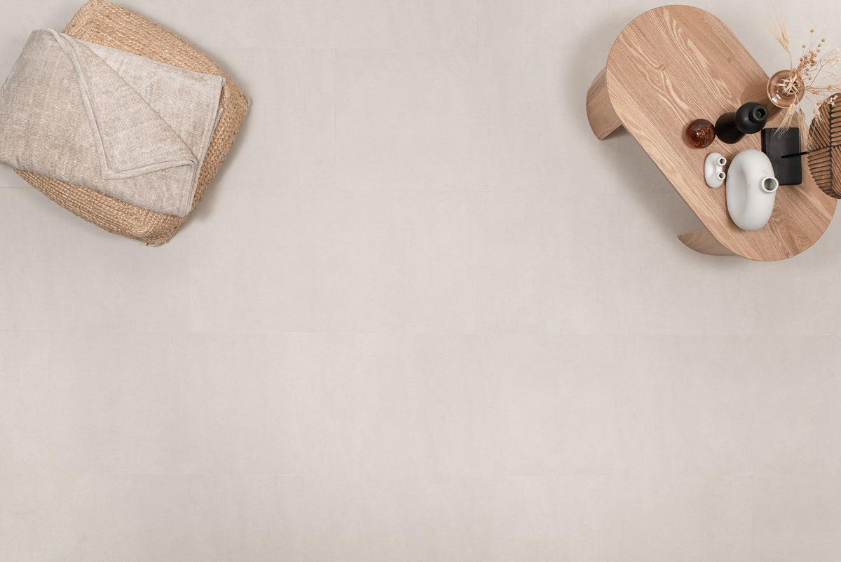 Floer Betonlook Sand Klebe - Vinyl Fliesen FLR - 3611 - Solzaleben.de