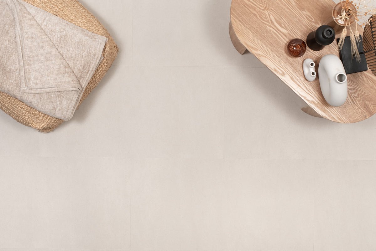 Floer Betonlook Sand Klebe - Vinyl Fliesen FLR - 3611 - Solzaleben.de