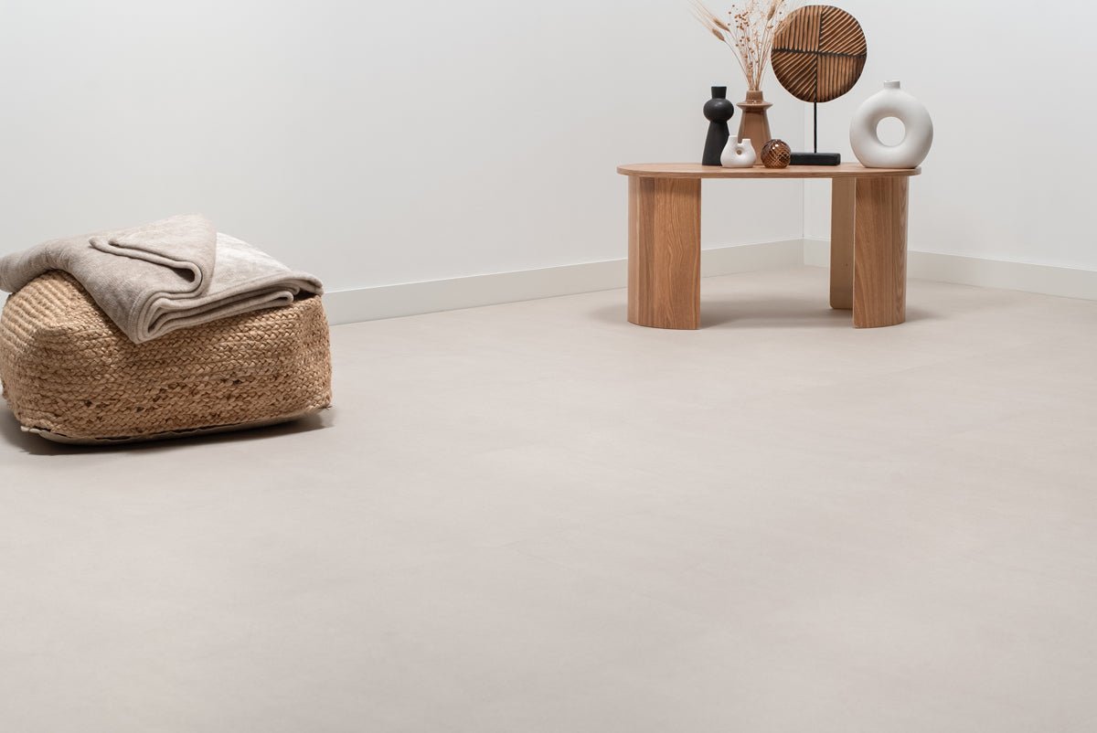Floer Betonlook Sand Klebe - Vinyl Fliesen FLR - 3611 - Solzaleben.de