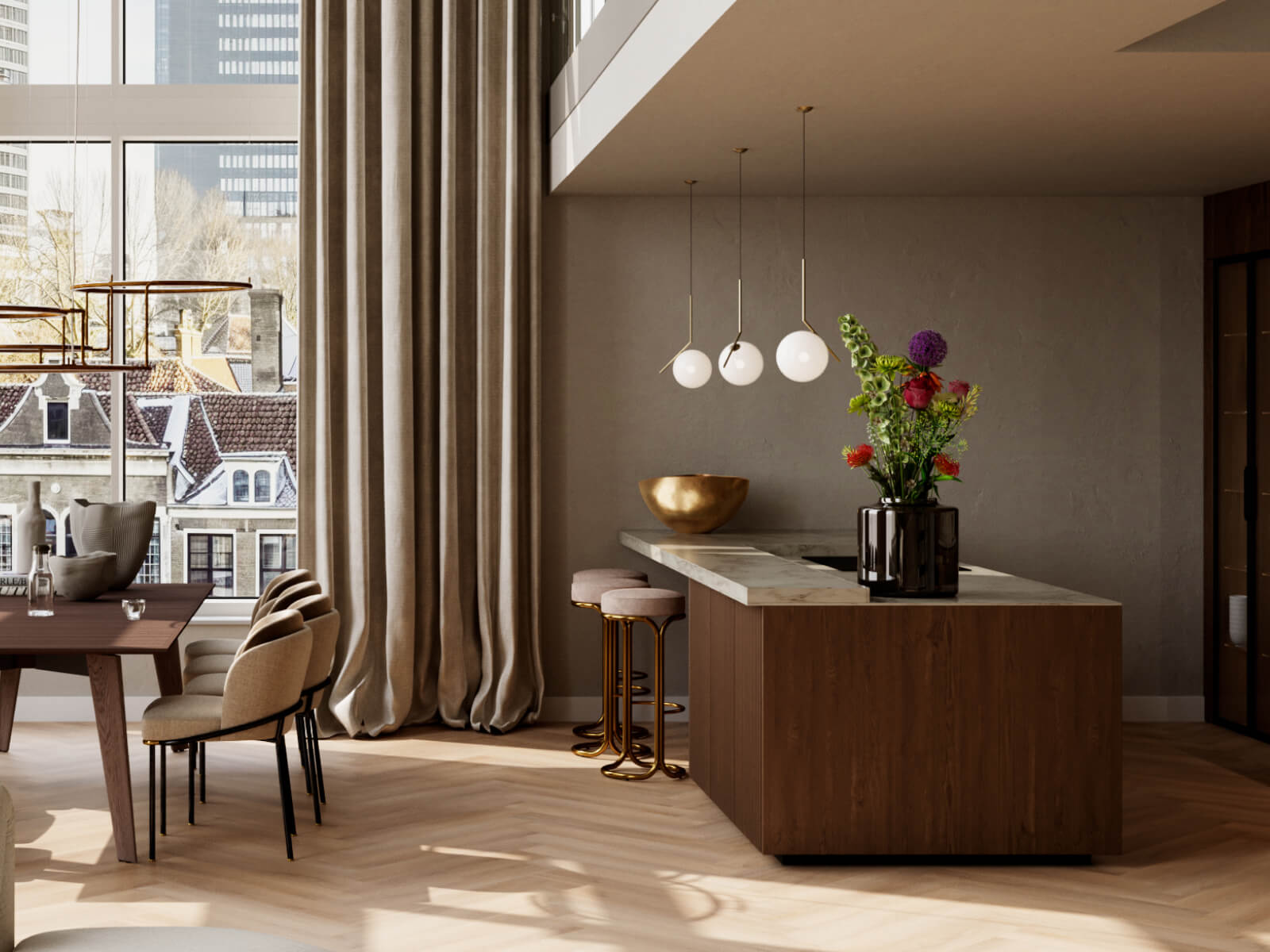 ROOM5 Royal Champagne Walfischgrät Klebe - Vinyl 555100201 - Solzaleben.de