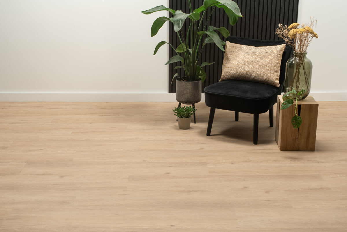 Floer Ghent Graubeige Eiche Dörfer Klebe-Vinyl FLR-3041 – Detailansicht 2
