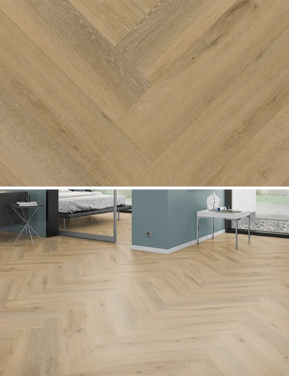 Belakos Attico Fischgrät XL 80 Klebe-Vinyl - Solzaleben.de