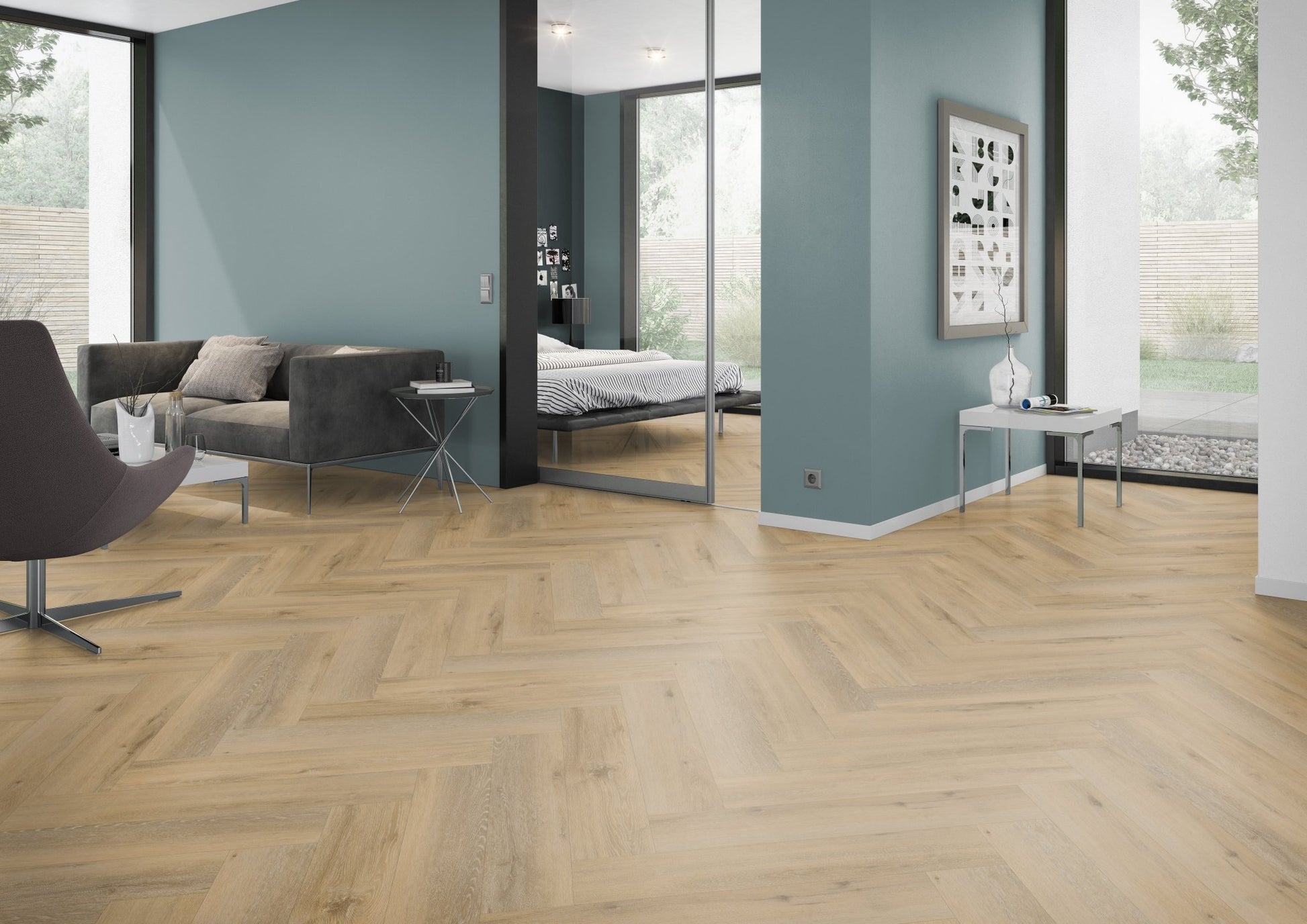 Belakos Attico Fischgrät XL 80 Klebe - Vinyl - Solzaleben.de