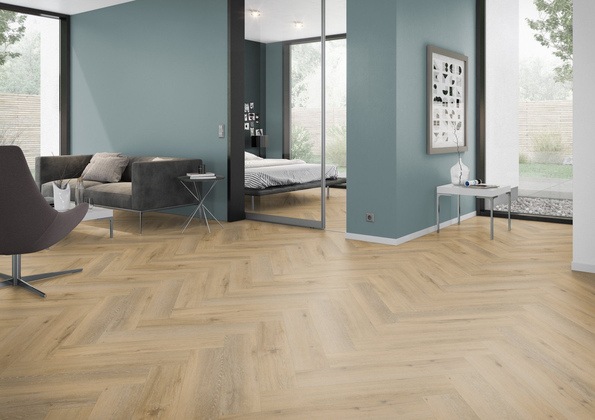 Belakos Attico Fischgrät XL 80 Klebe - Vinyl - Solzaleben.de