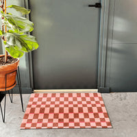 FabFoyer Checker Soft Pink | ca. 60x85 cm - Solza.nl