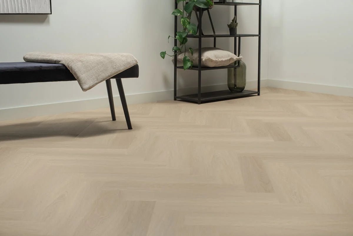 Floer Beige Eiche Fishgrät Klebe-Vinyl FLR-3512 - Solzaleben.de