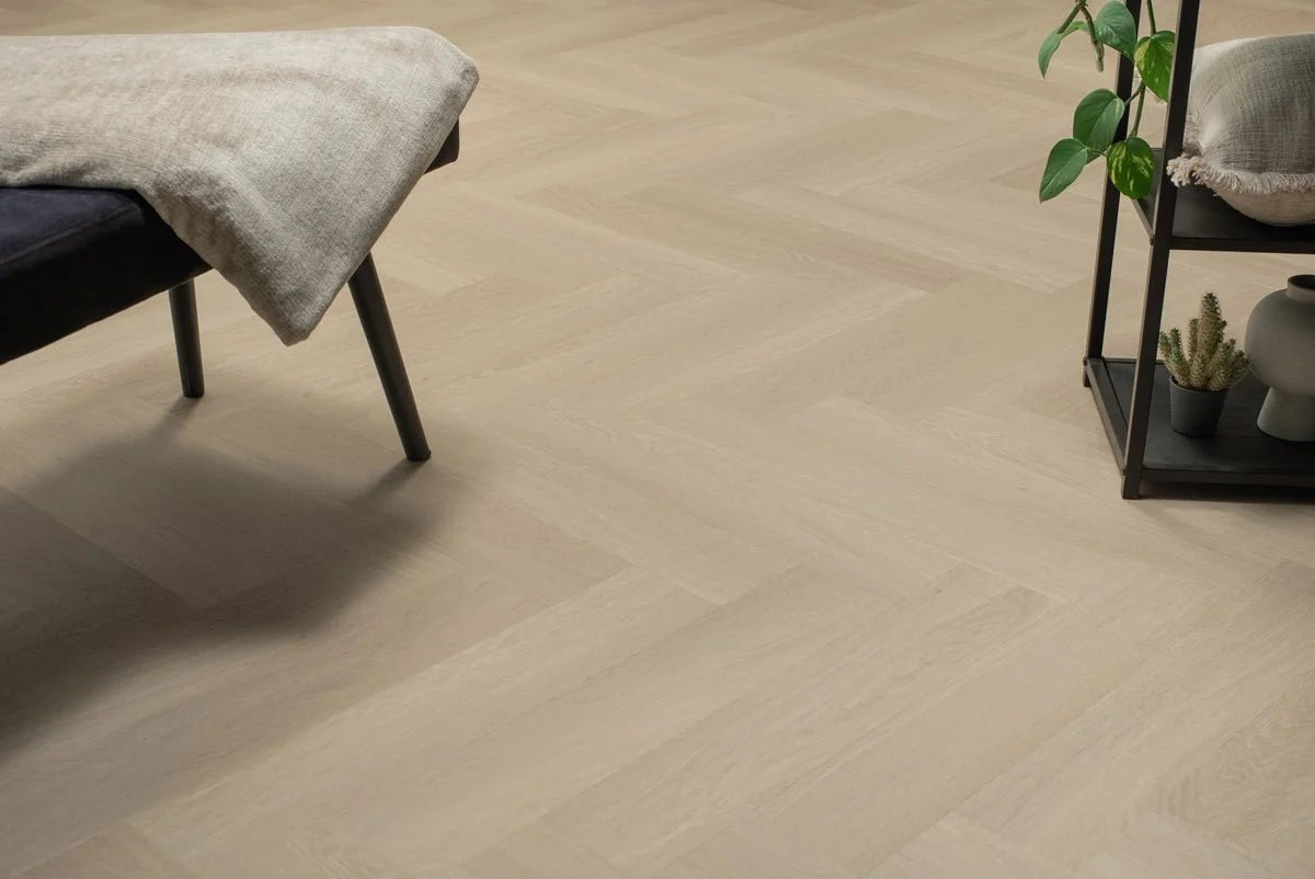 Floer Beige Eiche Fishgrät Klebe-Vinyl FLR-3512 - Solzaleben.de