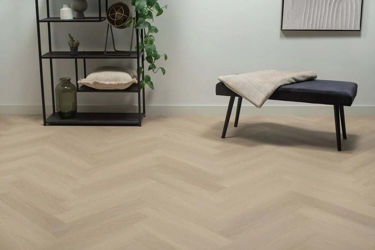 Floer Beige Eiche Fishgrät Klick Vinyl FLR-3931 - Solzaleben.de