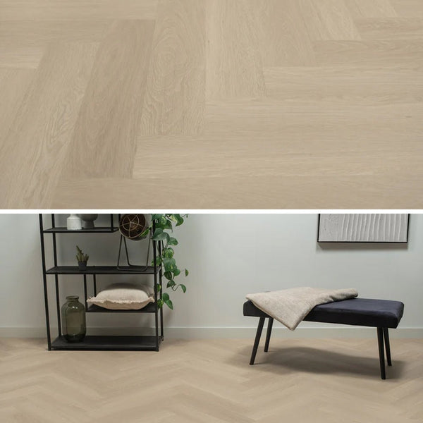 Floer Beige Eiche Fishgrät Klick Vinyl FLR-3931 - Solzaleben.de