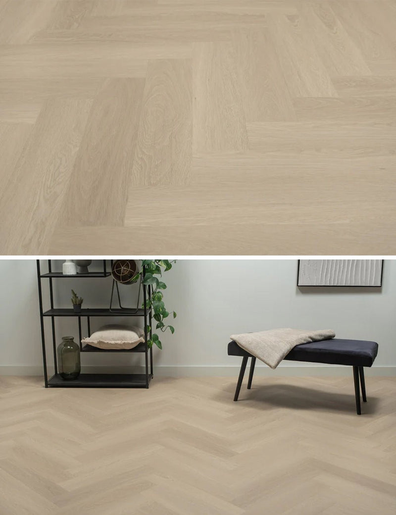 Floer Beige Eiche Fishgrät Klick Vinyl FLR-3931 - Solzaleben.de