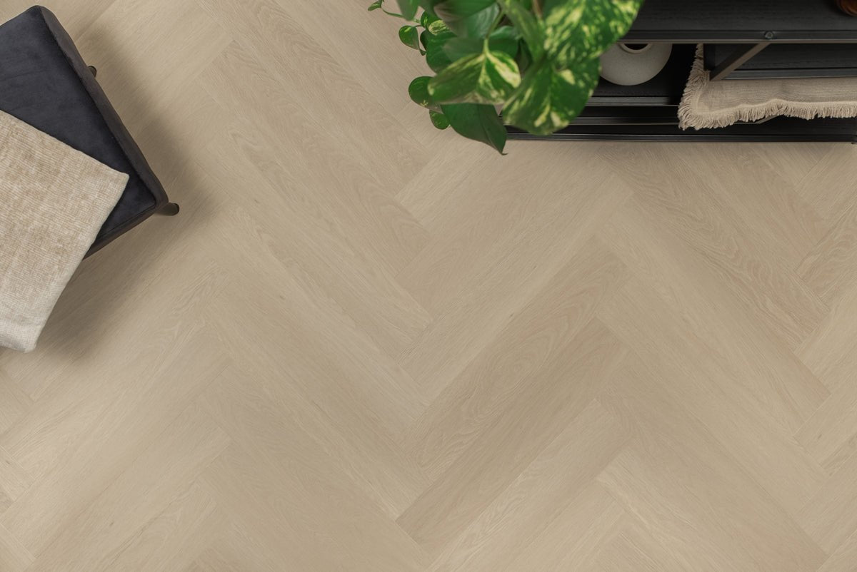 Floer Beige Eiche Fishgrät Klebe - Vinyl FLR - 3512 - Solzaleben.de