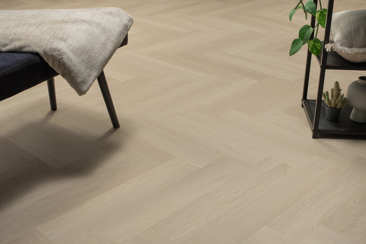 Floer Beige Eiche Fishgrät Klebe - Vinyl FLR - 3512 - Solzaleben.de