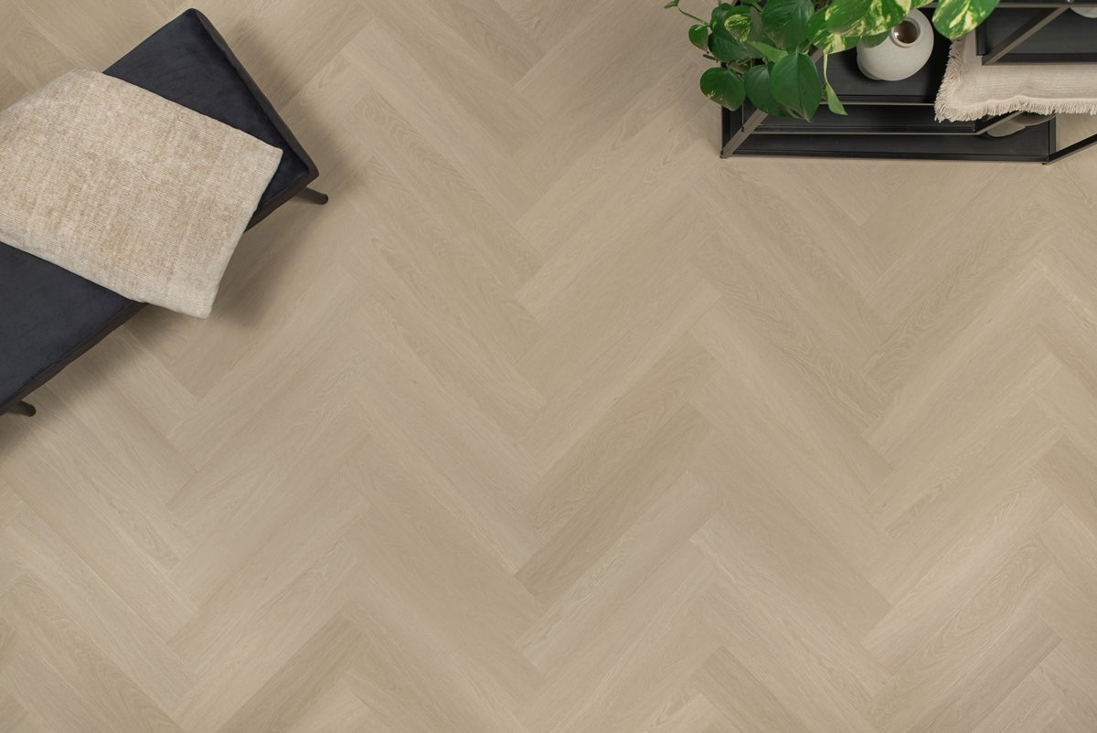 Floer Beige Eiche Fishgrät Klebe - Vinyl FLR - 3512 - Solzaleben.de