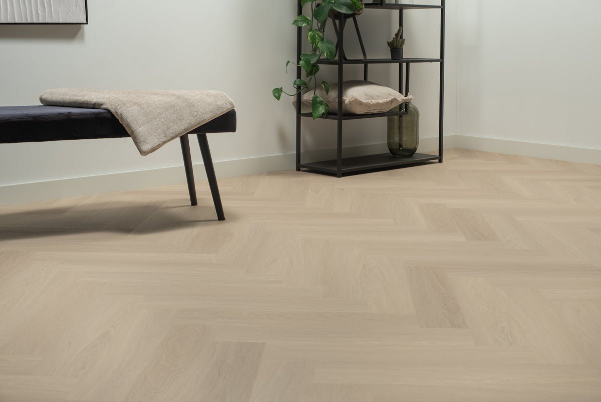 Floer Beige Eiche Fishgrät Klebe - Vinyl FLR - 3512 - Solzaleben.de