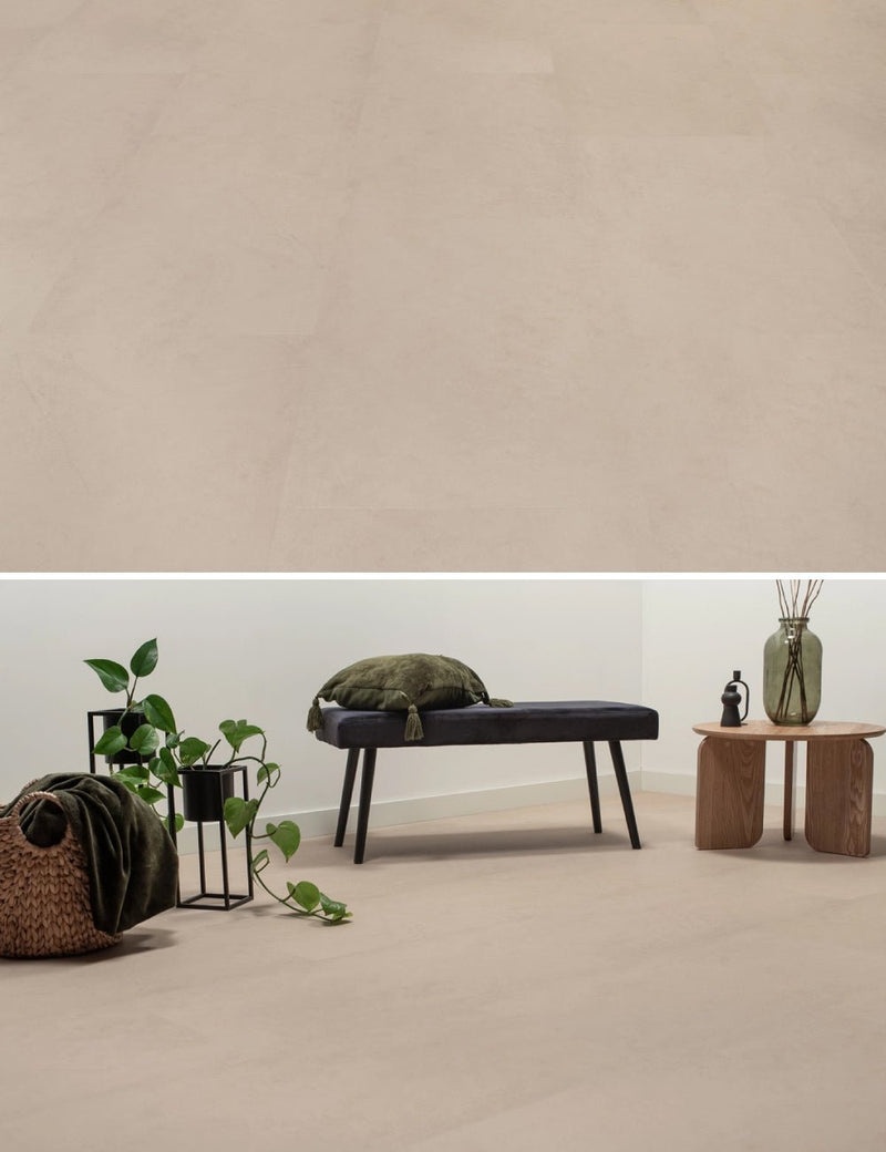 Floer Betonlook Beige Klebe-Vinyl Fliesen FLR-3609 - Solzaleben.de