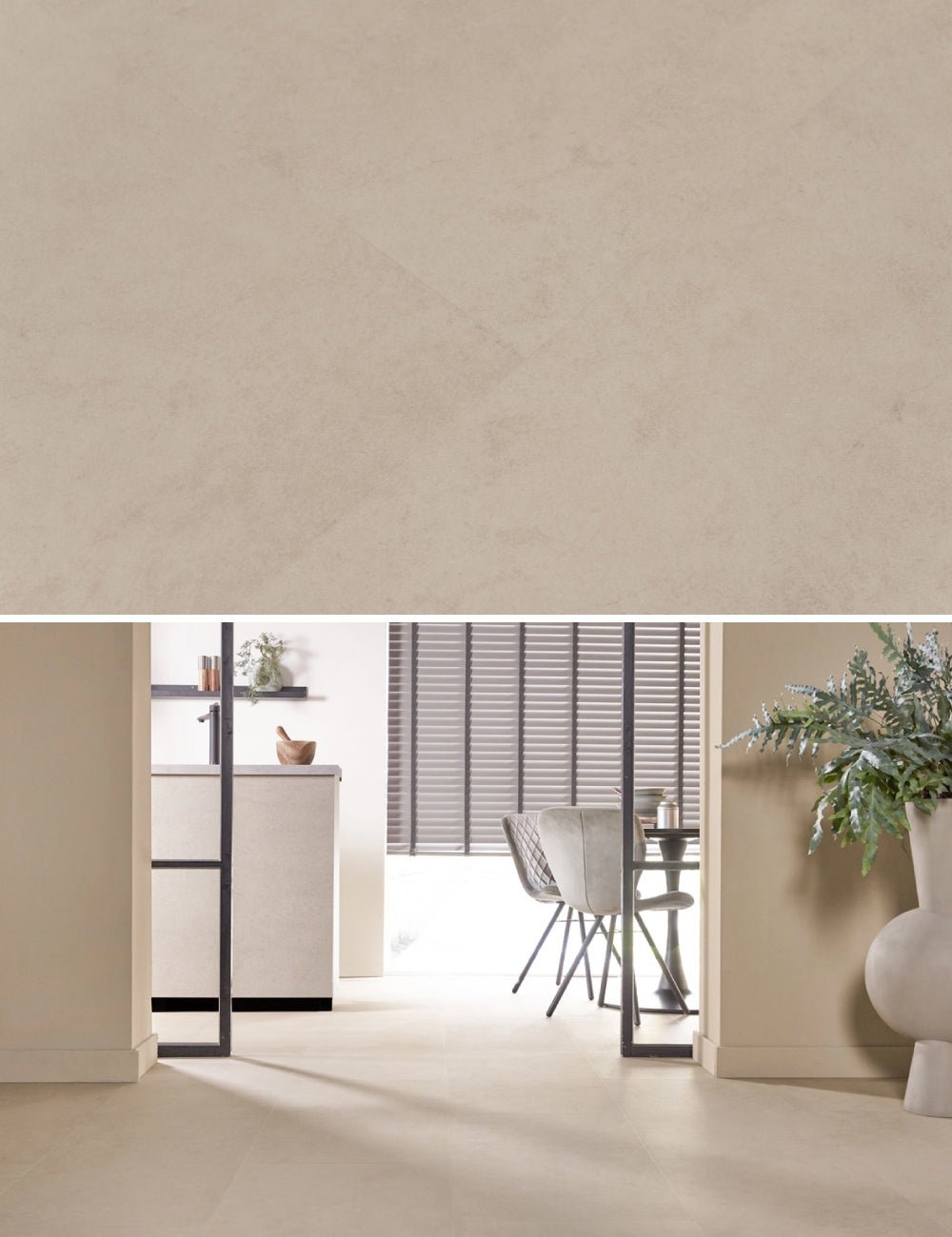 Floer Betonlook Beige Klick Vinyl Fliesen FLR-3800