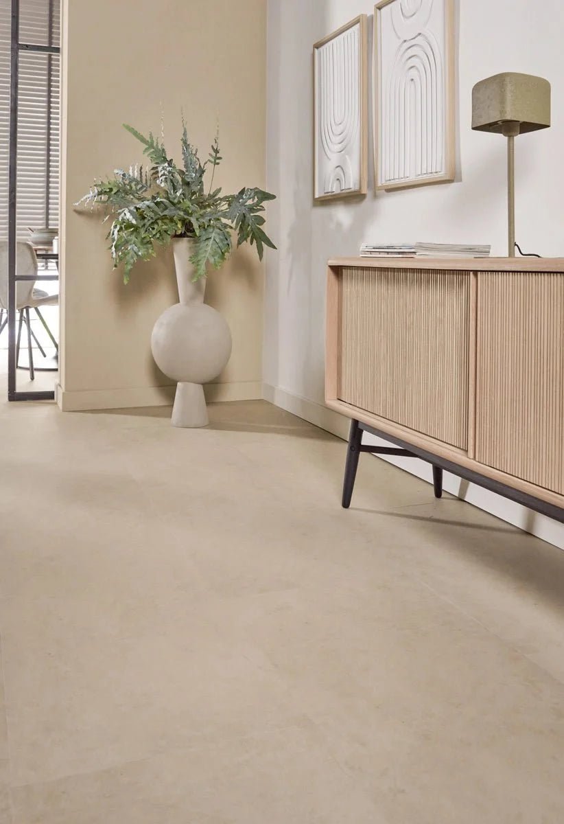 Floer Betonlook Beige Klick Vinyl Fliesen FLR-3800 - Solzaleben.de