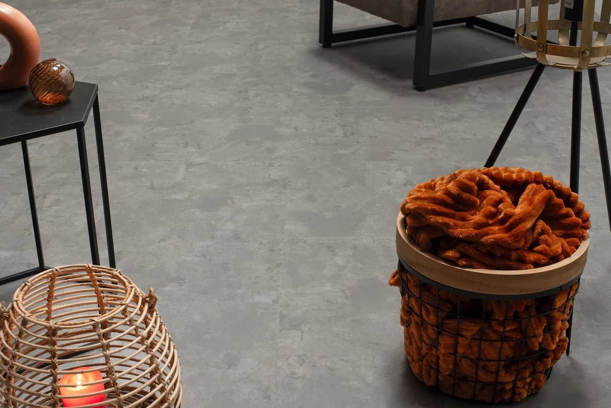 Floer Betonlook Grau Klick Vinyl Fliesen FLR-3801 - Solzaleben.de