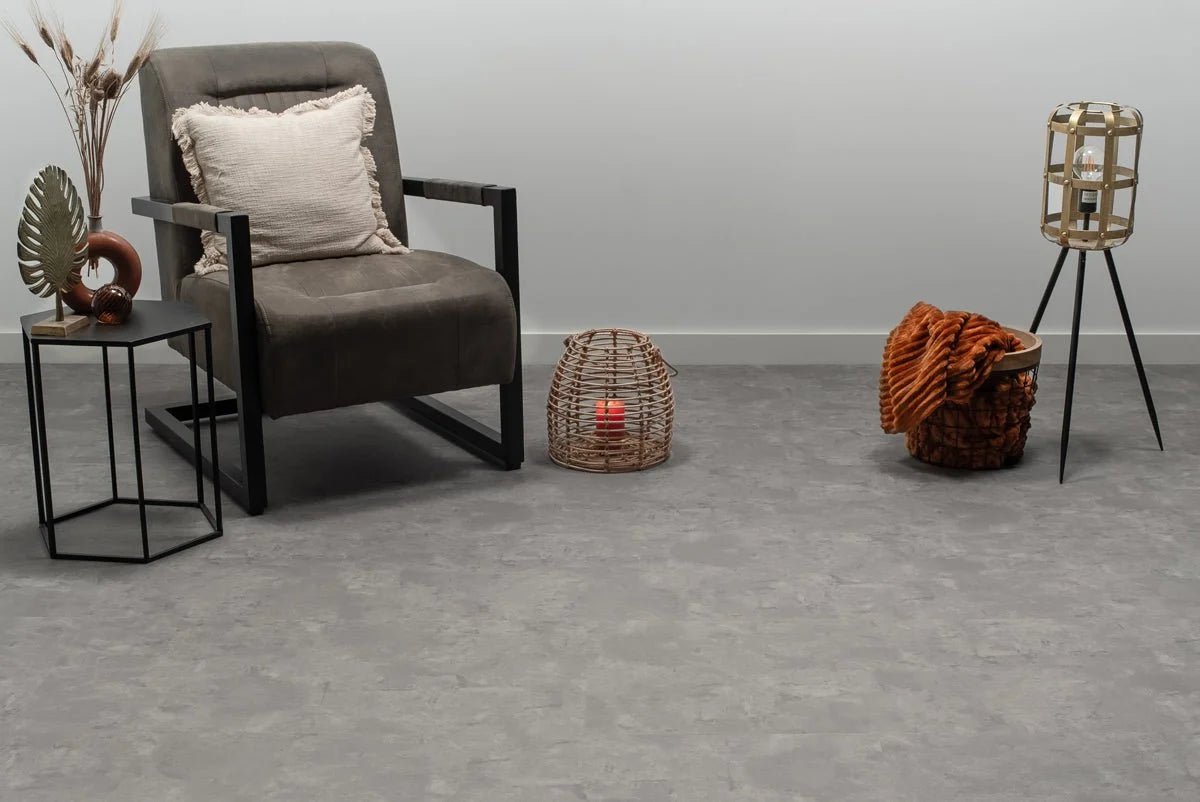 Floer Betonlook Grau Klick Vinyl Fliesen FLR-3801 - Solzaleben.de