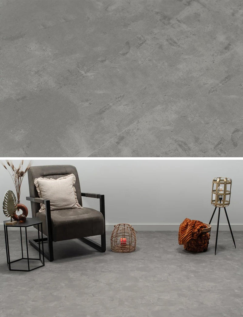Floer Betonlook Grau Klick Vinyl Fliesen FLR-3801 - Solzaleben.de