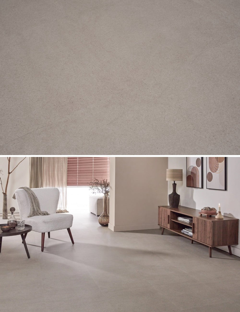 Floer Betonlook Greige Klick Vinyl Fliesen FLR-3804