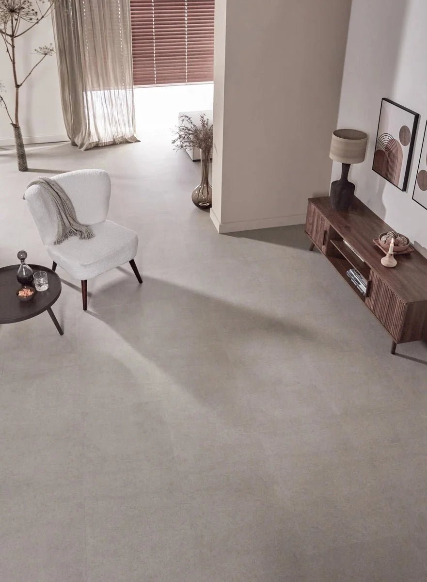 Floer Betonlook Greige Klick Vinyl Fliesen FLR-3804 - Solzaleben.de
