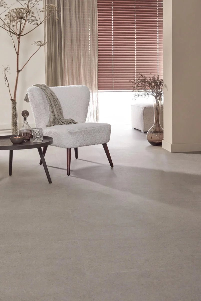 Floer Betonlook Greige Klick Vinyl Fliesen FLR-3804 - Solzaleben.de