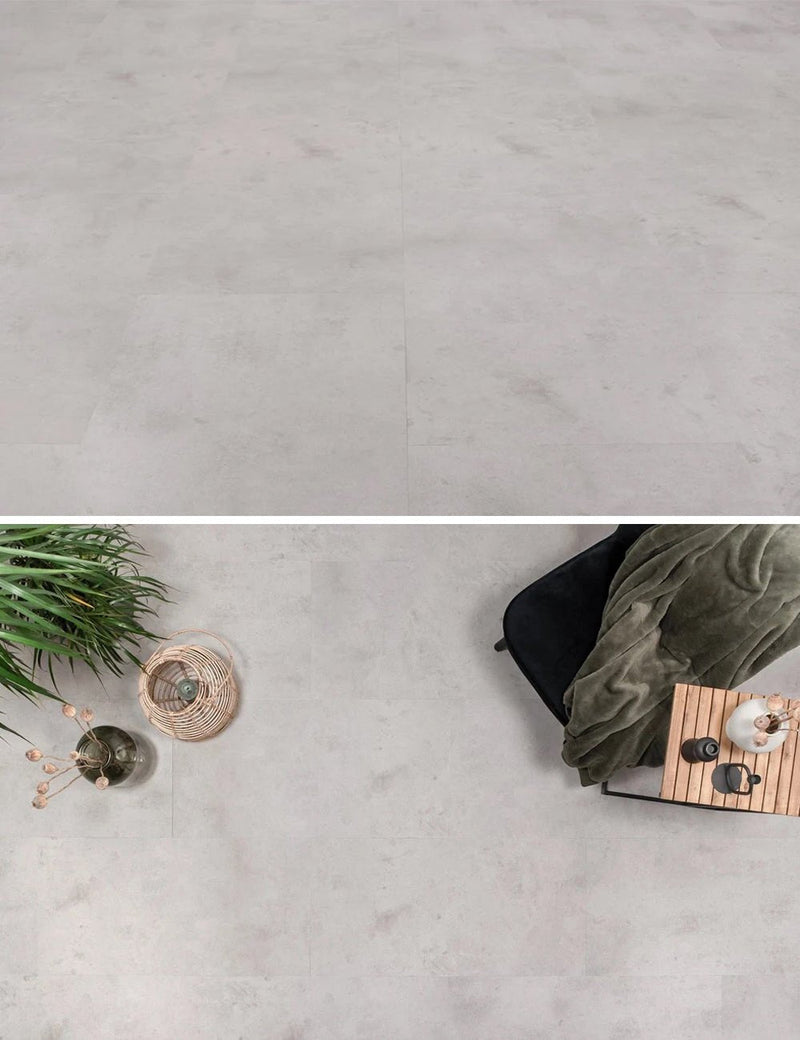 Floer Betonlook Hellgrau Klebe-Vinyl Fliesen FLR-3613 - Solzaleben.de