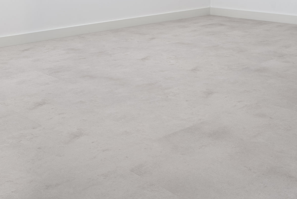 Floer Betonlook Hellgrau Klebe - Vinyl Fliesen FLR - 3613 - Solzaleben.de