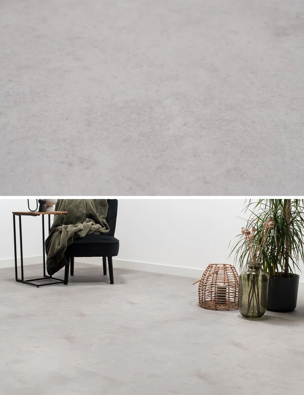 Floer Betonlook Hellgrau Klick Vinyl Fliesen FLR-3805 - Solzaleben.de