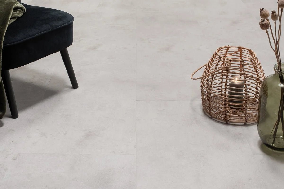 Floer Betonlook Hellgrau Klick Vinyl Fliesen FLR-3805 - Solzaleben.de