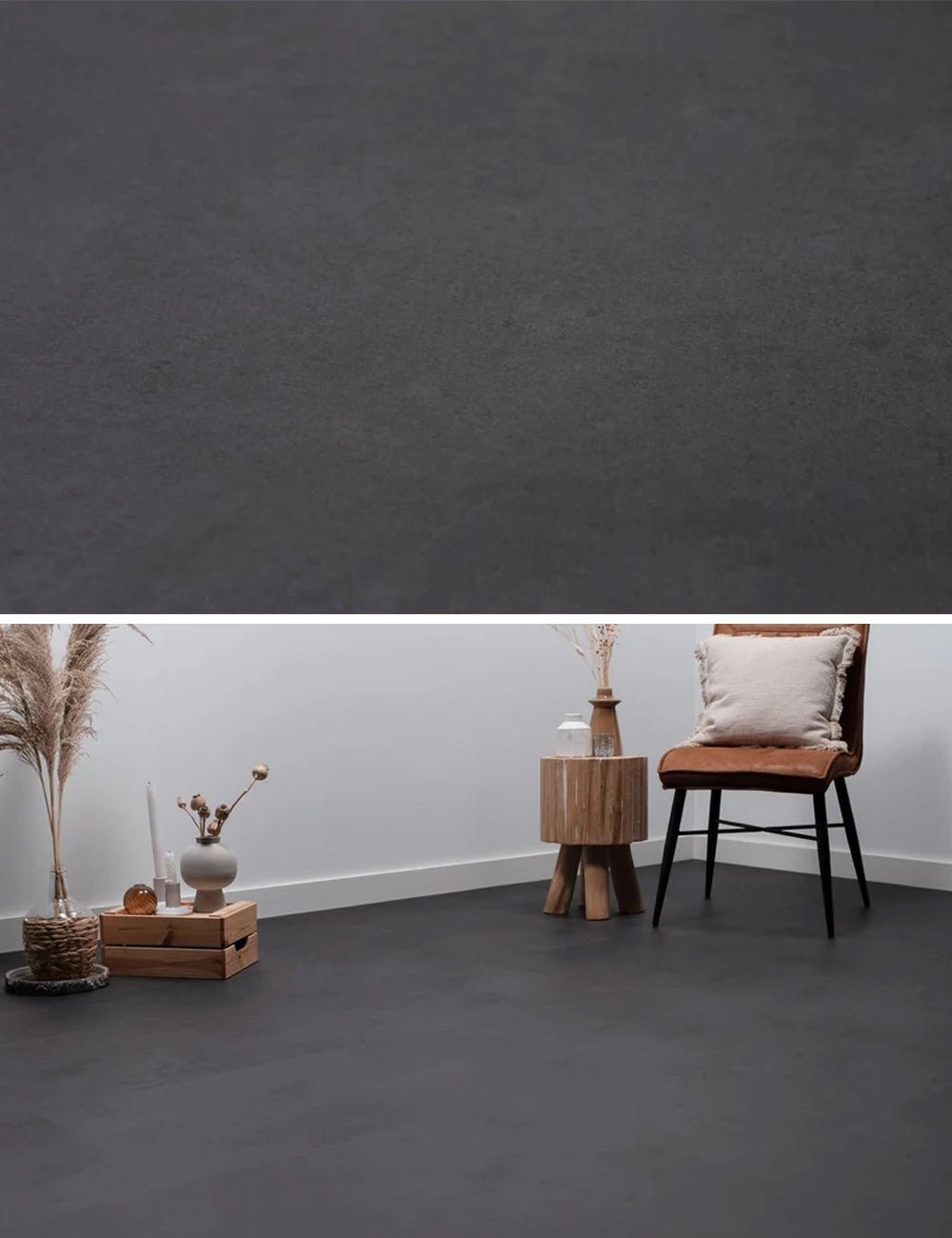 Floer Betonlook Schwarz Klebe-Vinyl Fliesen FLR-3610 - Solzaleben.de