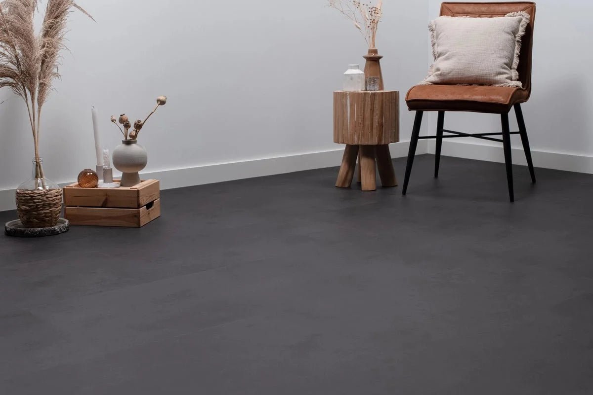 Floer Betonlook Schwarz Klebe-Vinyl Fliesen FLR-3610 - Solzaleben.de