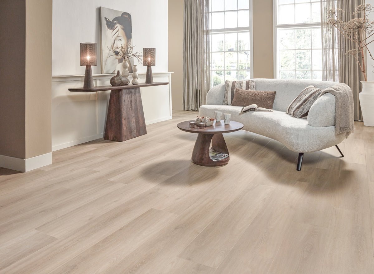 Floer Casares Creme Weiß Eiche Dörfer Klebe-Vinyl FLR-3040 - Solzaleben.de