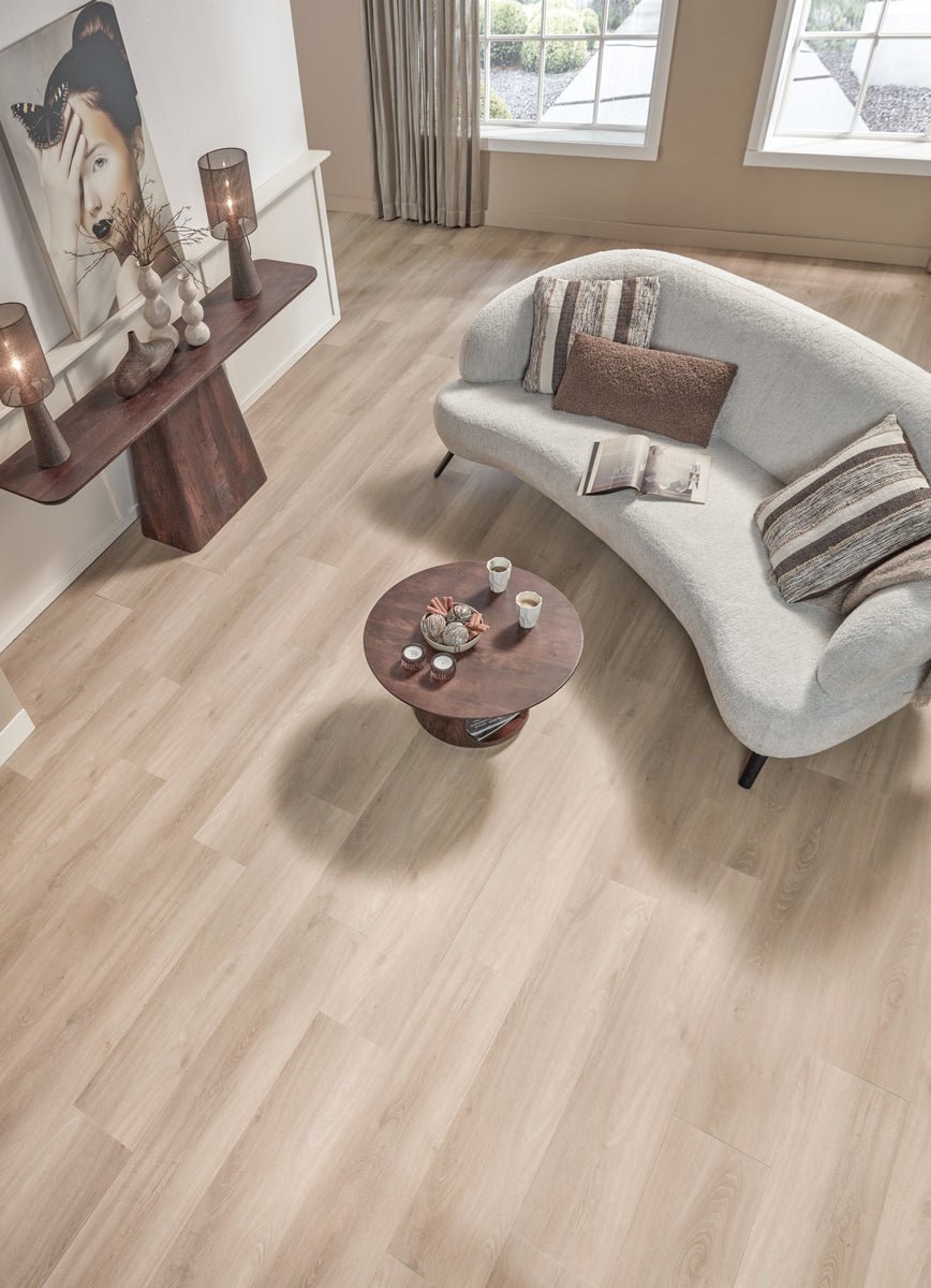 Floer Casares Creme Weiß Eiche Dörfer Klebe-Vinyl FLR-3040 - Solzaleben.de