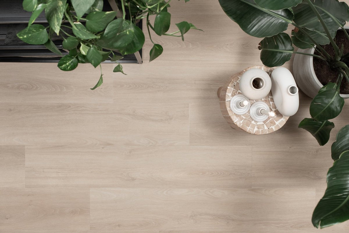Floer Casares Creme Weiß Eiche Dörfer Klebe-Vinyl FLR-3040 - Solzaleben.de