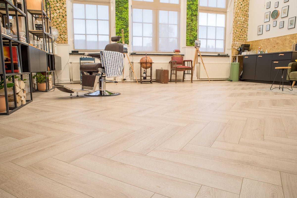 Floer Creme Eiche Fishgrät Laminat FLR - 1601 - Solzaleben.de
