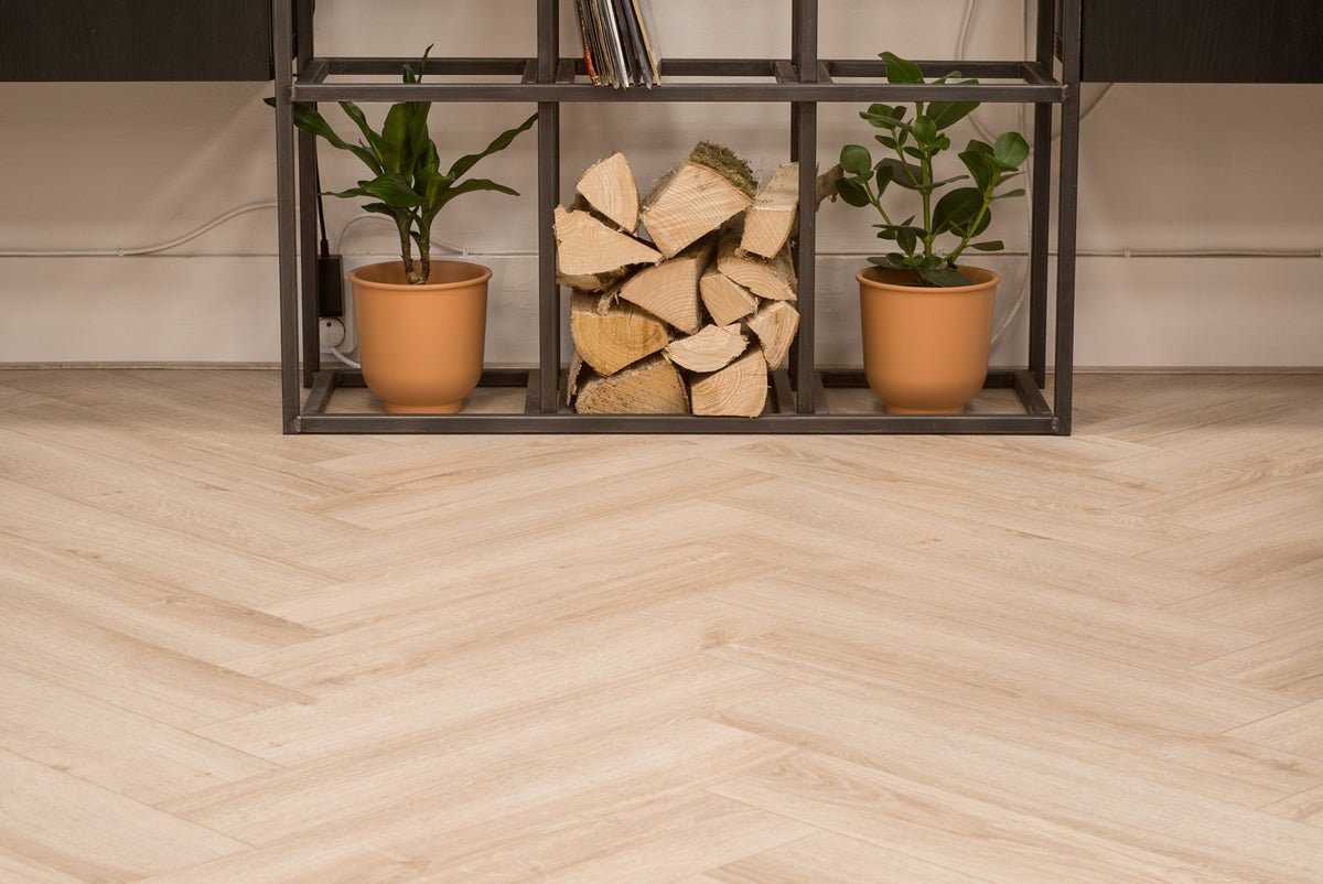 Floer Creme Eiche Fishgrät Laminat FLR - 1601 - Solzaleben.de