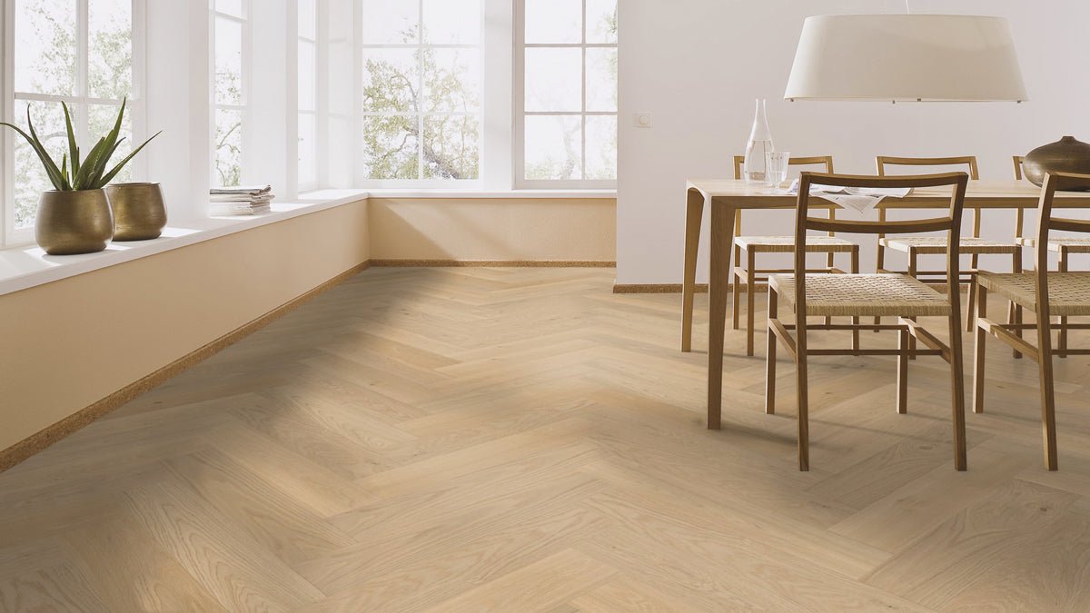 Floer Creme Eiche Hybrid Holz Fishgrät FLR - 5014 - Solzaleben.de