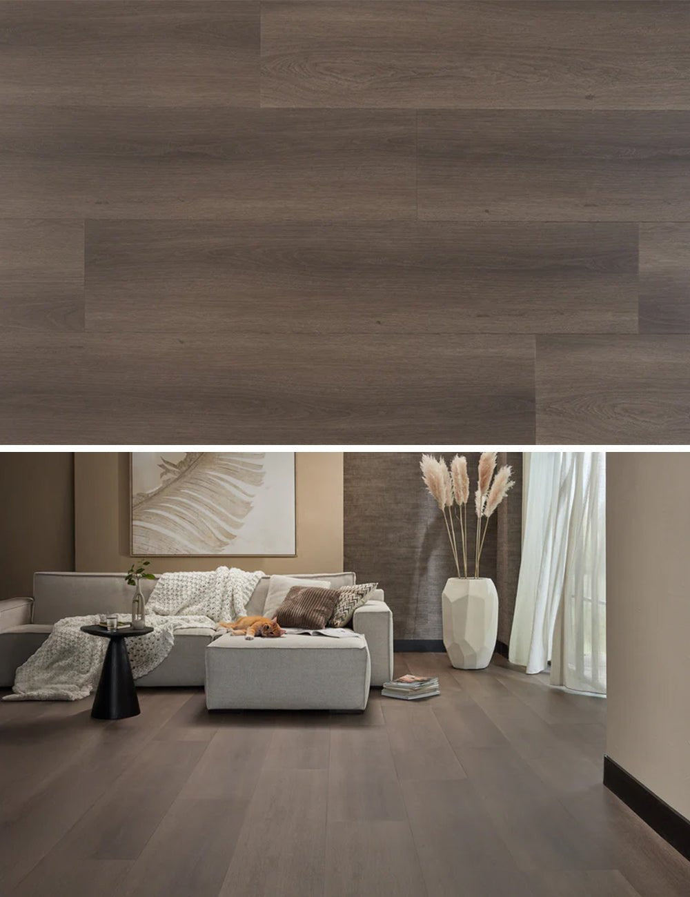 Floer Dunkele Eiche Landhaus Klebe-Vinyl FLR-3237 - Solzaleben.de