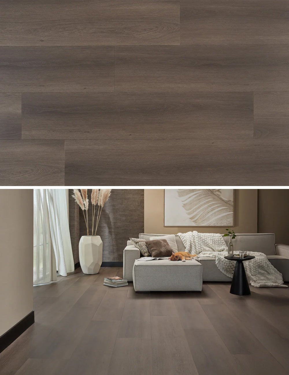 Floer Dunkele Eiche Landhaus Klick Vinyl FLR-3757 - Solzaleben.de