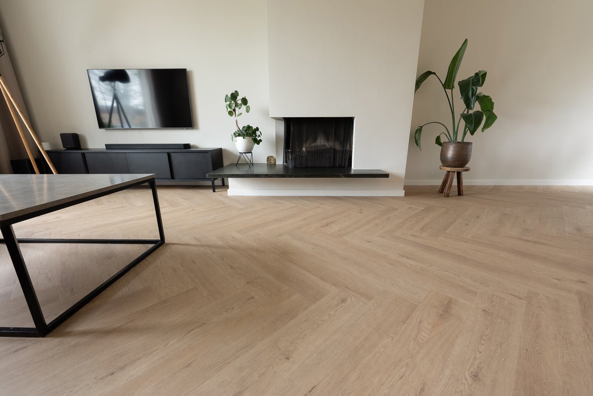 Floer Gaia Graubeige Walfischgrät Klebe - Vinyl FLR - 3527 - Solzaleben.de