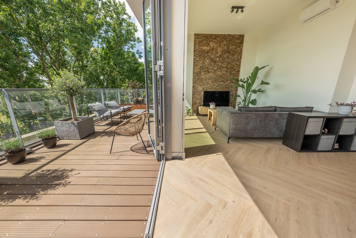 Floer Gaia Graubeige Walfischgrät Klebe - Vinyl FLR - 3527 - Solzaleben.de