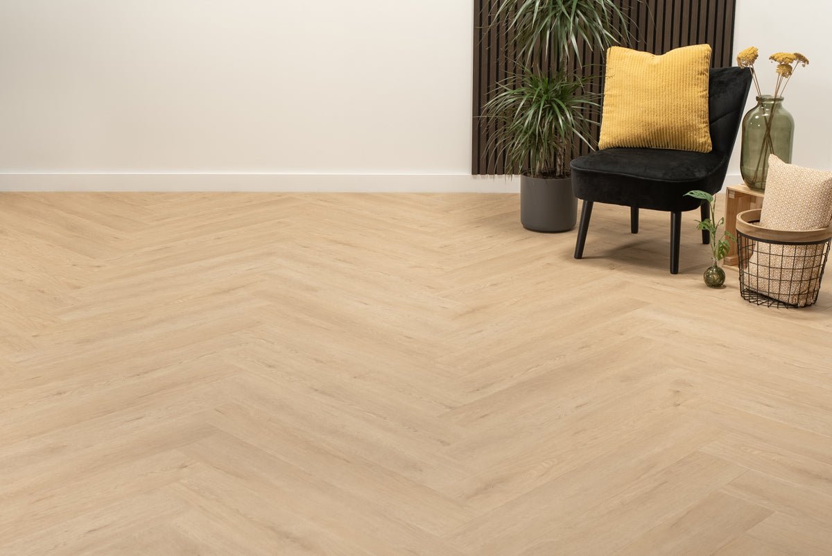 Floer Gaia Graubeige Walfischgrät Klebe - Vinyl FLR - 3527 - Solzaleben.de