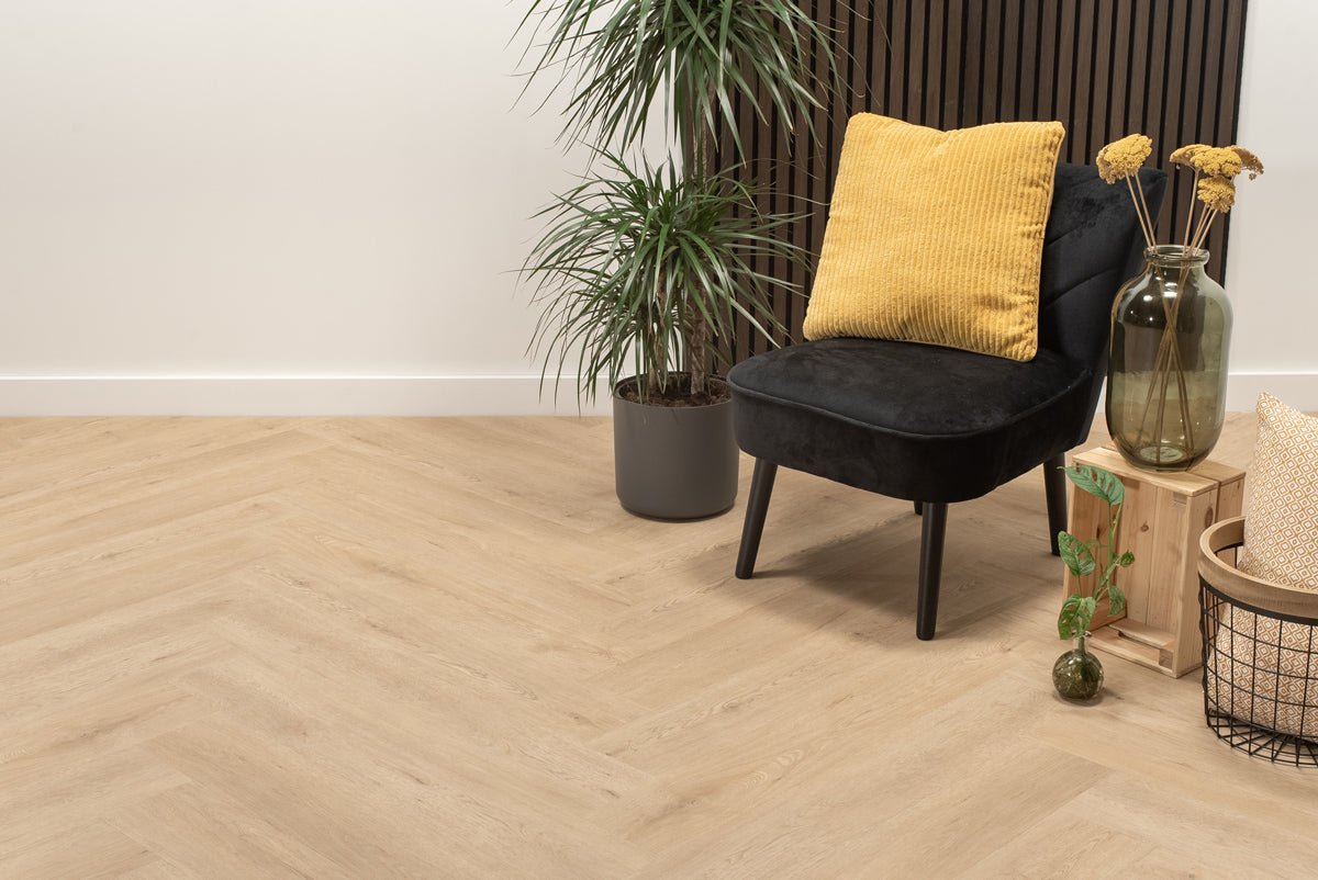 Floer Gaia Graubeige Walfischgrät Klebe - Vinyl FLR - 3527 - Solzaleben.de