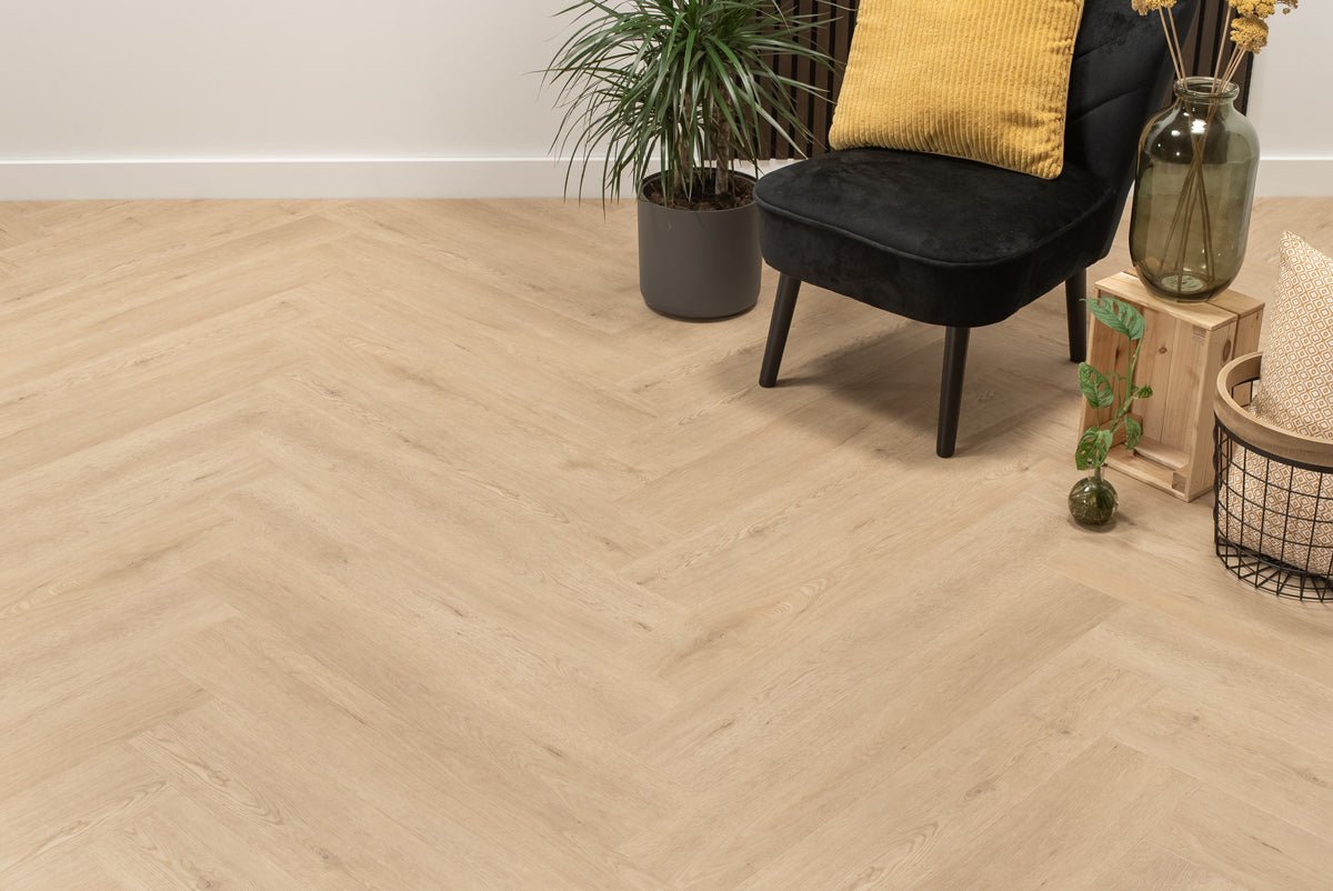 Floer Gaia Graubeige Walfischgrät Klebe - Vinyl FLR - 3527 - Solzaleben.de