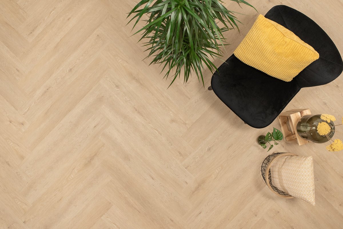 Floer Gaia Graubeige Walfischgrät Klebe - Vinyl FLR - 3527 - Solzaleben.de