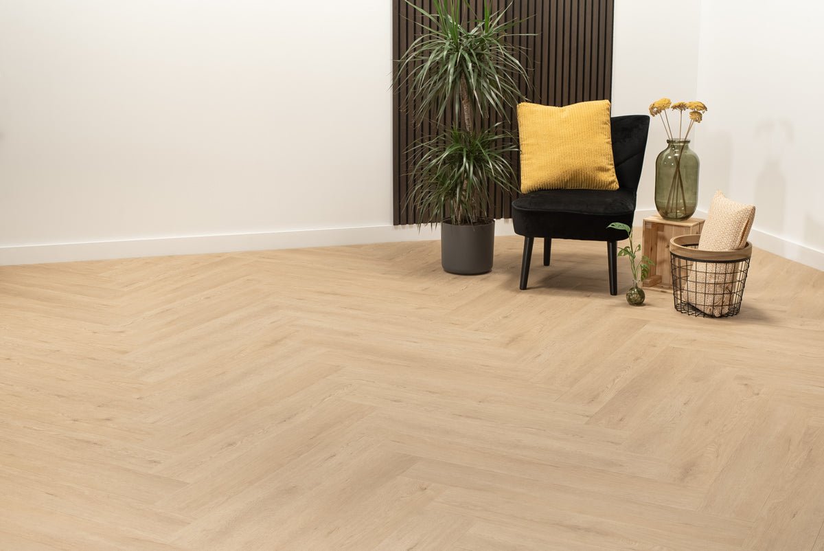 Floer Gaia Graubeige Walfischgrät Klebe - Vinyl FLR - 3527 - Solzaleben.de